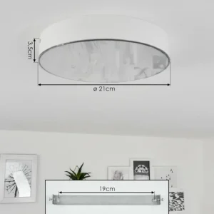 hofstein Plafonnier Mentque LED Blanc, 1 lumière* Lampes Modernes