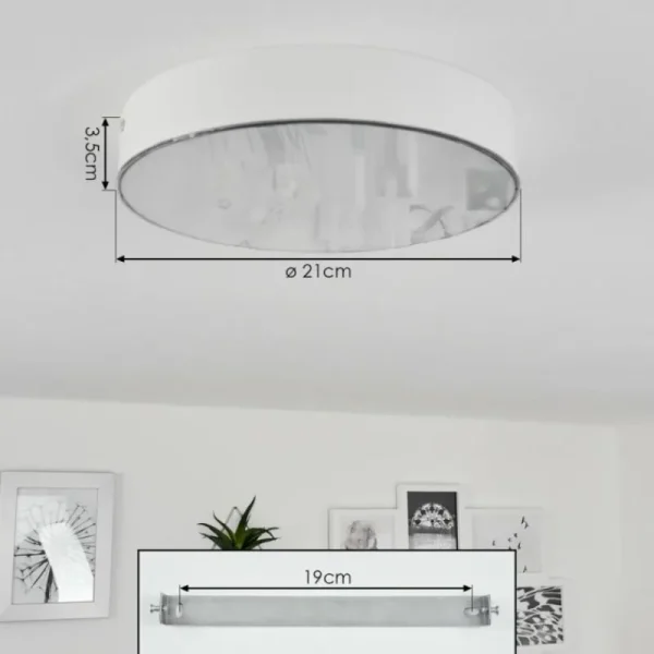 hofstein Plafonnier Mentque LED Blanc, 1 lumière* Lampes Modernes