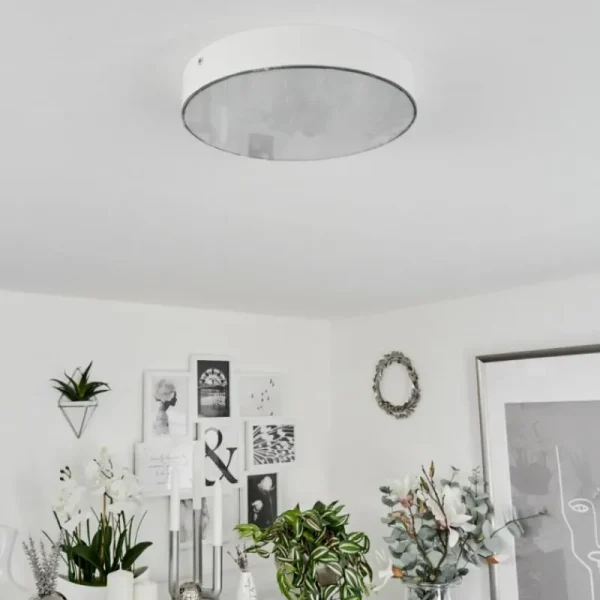 hofstein Plafonnier Mentque LED Blanc, 1 lumière* Lampes Modernes