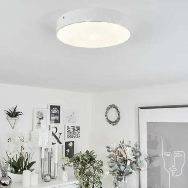 hofstein Plafonnier Mentque LED Blanc, 1 lumière* Lampes Modernes