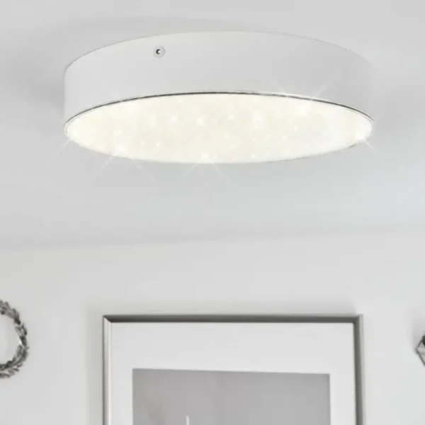 hofstein Plafonnier Mentque LED Blanc, 1 lumière* Lampes Modernes
