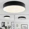 hofstein Plafonnier Mentque LED Noir, 1 lumière* Lampes Modernes