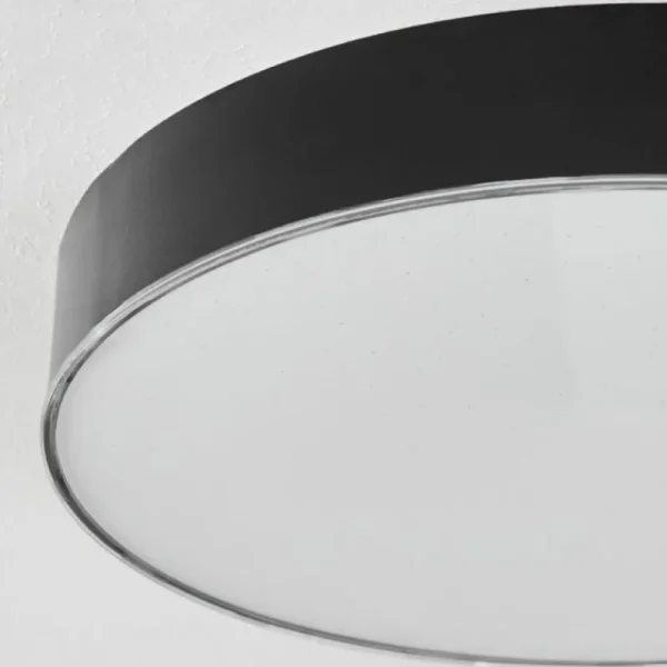 hofstein Plafonnier Mentque LED Noir, 1 lumière* Lampes Modernes