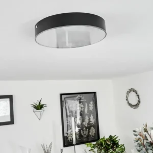 hofstein Plafonnier Mentque LED Noir, 1 lumière* Lampes Modernes
