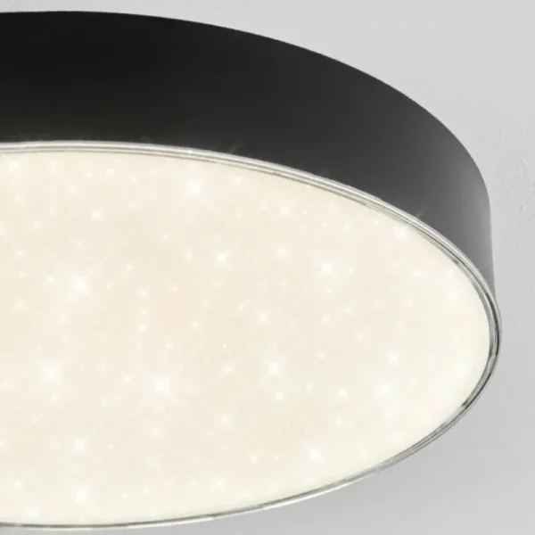 hofstein Plafonnier Mentque LED Noir, 1 lumière* Lampes Modernes