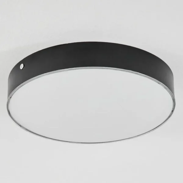 hofstein Plafonnier Mentque LED Noir, 1 lumière* Lampes Modernes