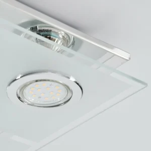 hofstein Plafonnier Mirandol LED Chrome, 6 lumières* Lampes En Verre