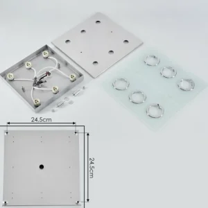 hofstein Plafonnier Mirandol LED Chrome, 6 lumières* Lampes En Verre
