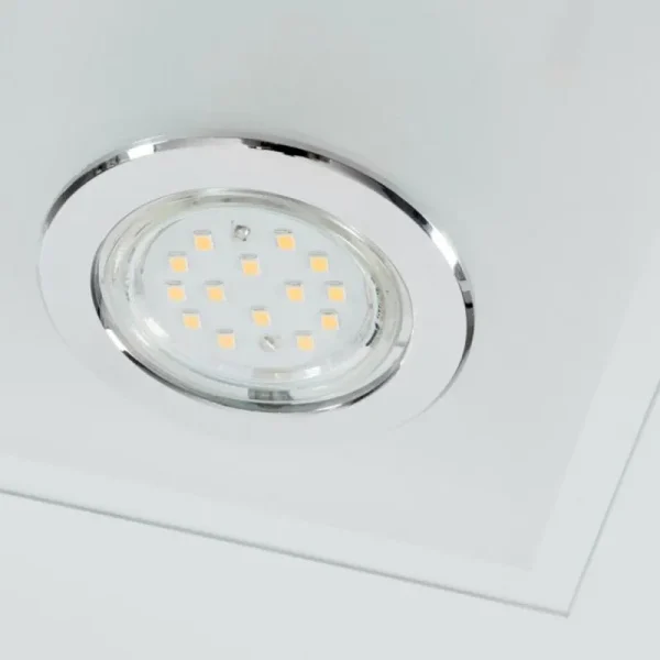 hofstein Plafonnier Mirandol LED Chrome, 6 lumières* Lampes En Verre