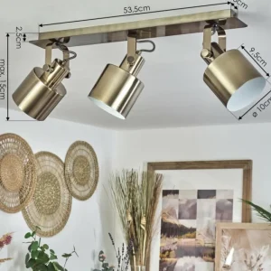 hofstein Plafonnier Neves Laiton, 3 lumières* Lampes Modernes