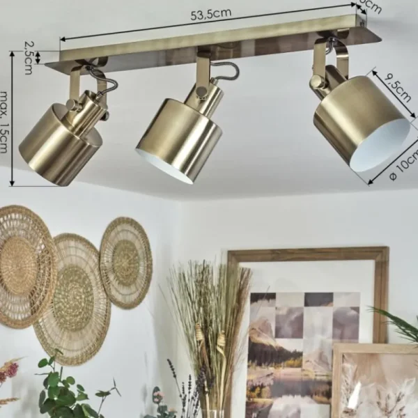 hofstein Plafonnier Neves Laiton, 3 lumières* Lampes Modernes