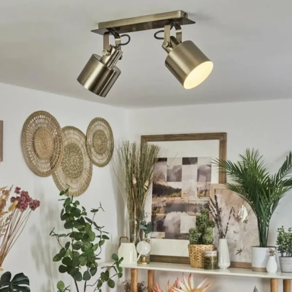 hofstein Plafonnier Neves Laiton, 2 lumières* Lampes Modernes