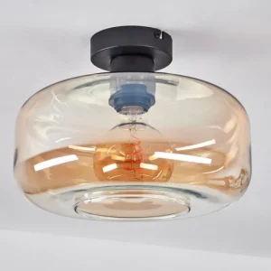 hofstein Plafonnier Pedreles Ambre, 1 lumière* Lampes En Verre