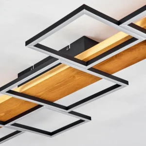 hofstein Plafonnier Pompu LED Écru, Noir, 1 lumière* Lampes Modernes