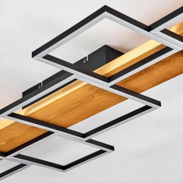 hofstein Plafonnier Pompu LED Écru, Noir, 1 lumière* Lampes Modernes