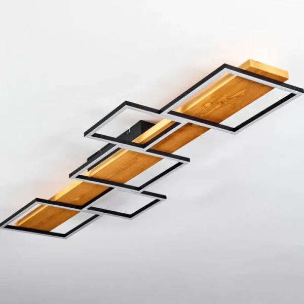 hofstein Plafonnier Pompu LED Écru, Noir, 1 lumière* Lampes Modernes