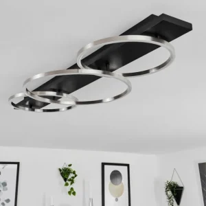 hofstein Plafonnier Pompu LED Noir, 3 lumières* Lampes Modernes