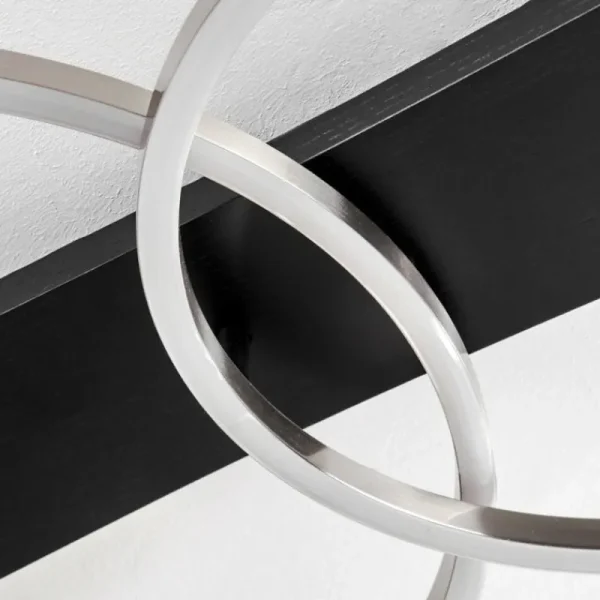hofstein Plafonnier Pompu LED Noir, 2 lumières* Lampes Modernes