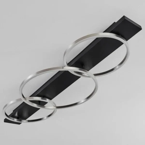 hofstein Plafonnier Pompu LED Noir, 3 lumières* Lampes Modernes