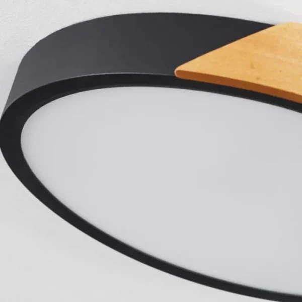 hofstein Plafonnier Pontchardon LED Brun, Noir, 1 lumière* Lampes Modernes