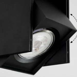 hofstein Plafonnier Prassinet Noir, 4 lumières* Lampes Modernes