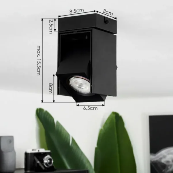 hofstein Plafonnier Prassinet Noir, 1 lumière* Lampes Modernes