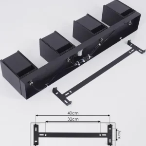 hofstein Plafonnier Prassinet Noir, 4 lumières* Lampes Modernes