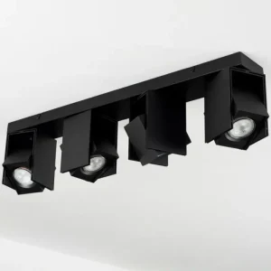 hofstein Plafonnier Prassinet Noir, 4 lumières* Lampes Modernes