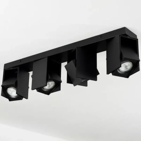 hofstein Plafonnier Prassinet Noir, 4 lumières* Lampes Modernes