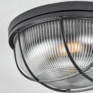 hofstein Plafonnier Quintay Noir, 1 lumière* Lampes En Verre