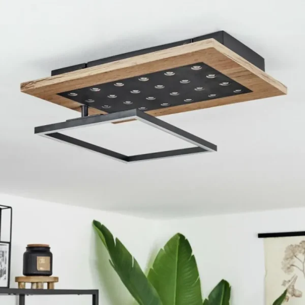 hofstein Plafonnier Ramilos LED Écru, Noir, 1 lumière* Lampes Modernes