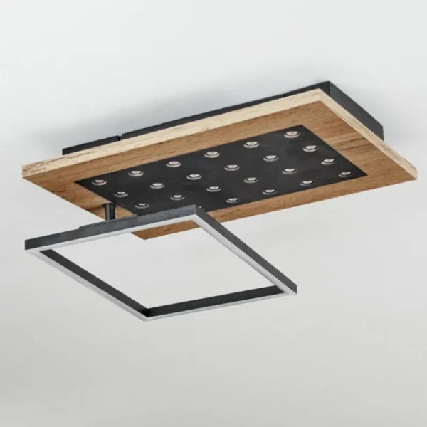 hofstein Plafonnier Ramilos LED Écru, Noir, 1 lumière* Lampes Modernes