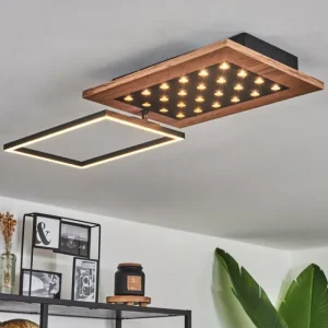 hofstein Plafonnier Ramilos LED Écru, Noir, 1 lumière* Lampes Modernes