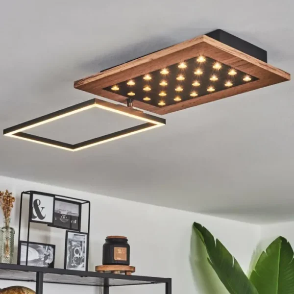 hofstein Plafonnier Ramilos LED Écru, Noir, 1 lumière* Lampes Modernes
