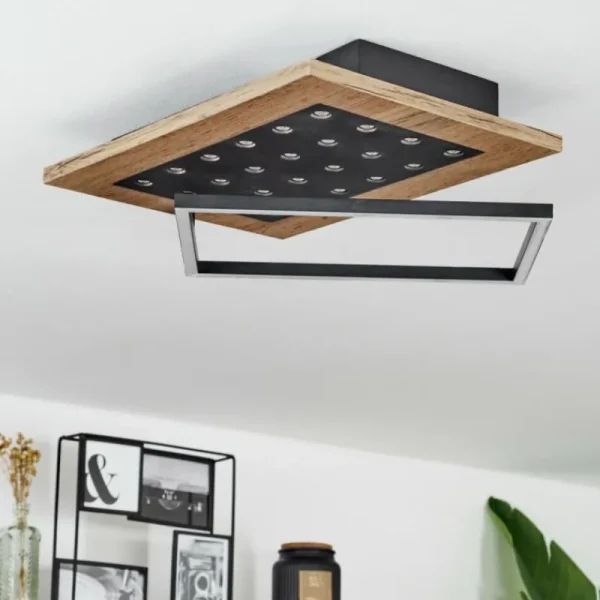 hofstein Plafonnier Ramilos LED Écru, Noir, 1 lumière* Lampes Modernes