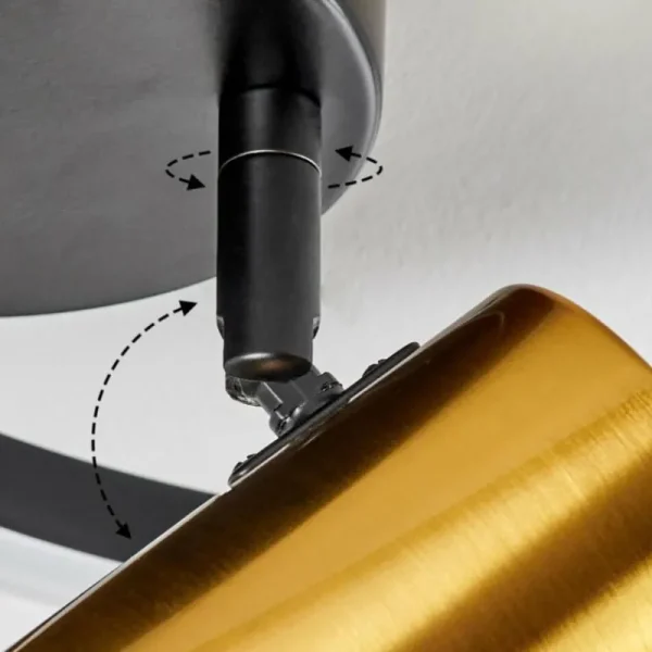 hofstein Plafonnier Reboleiro LED Noir, 2 lumières* Lampes Modernes