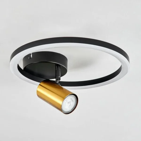 hofstein Plafonnier Reboleiro LED Noir, 2 lumières* Lampes Modernes
