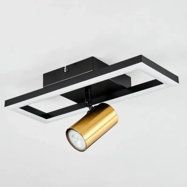 hofstein Plafonnier Reboleiro LED Noir, 2 lumières* Lampes Modernes