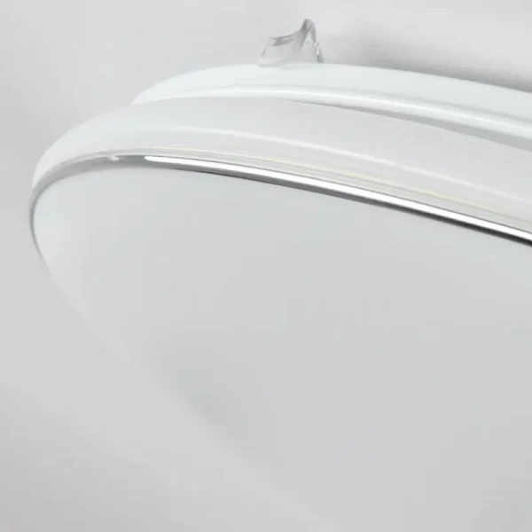 hofstein Plafonnier Remenoville LED Chrome, Blanc, 1 lumière* Lampes Modernes