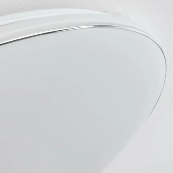 hofstein Plafonnier Remenoville LED Chrome, Blanc, 1 lumière* Lampes Modernes