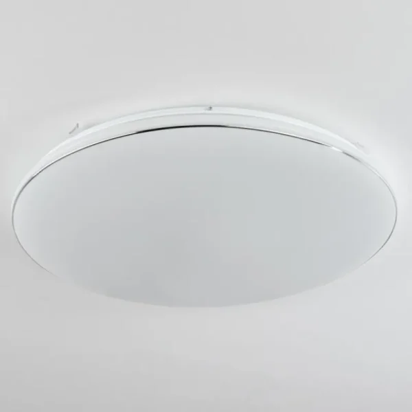 hofstein Plafonnier Remenoville LED Chrome, Blanc, 1 lumière* Lampes Modernes