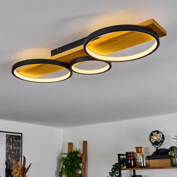 hofstein Plafonnier Rodekro LED Écru, Noir, 1 lumière* Lampes Modernes