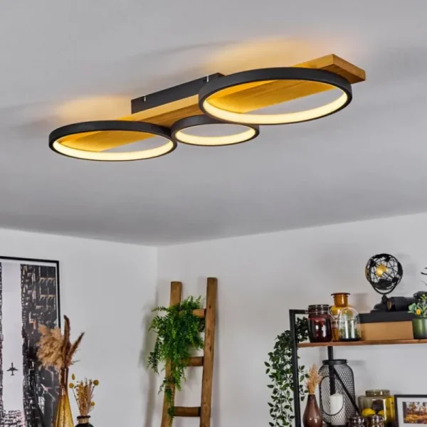 hofstein Plafonnier Rodekro LED Écru, Noir, 1 lumière* Lampes Modernes