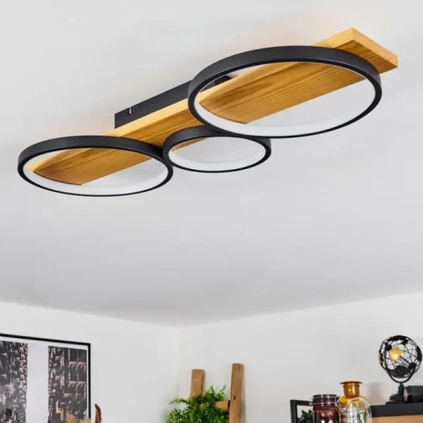hofstein Plafonnier Rodekro LED Écru, Noir, 1 lumière* Lampes Modernes
