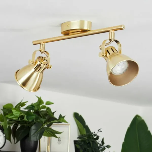 hofstein Plafonnier Salinas Laiton, 2 lumières* Lampes Modernes