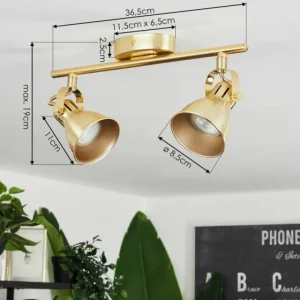 hofstein Plafonnier Salinas Laiton, 2 lumières* Lampes Modernes