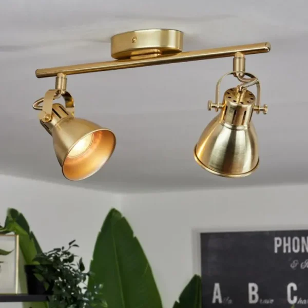 hofstein Plafonnier Salinas Laiton, 2 lumières* Lampes Modernes