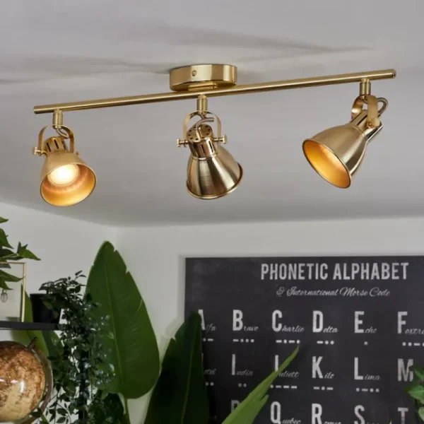 hofstein Plafonnier Salinas Laiton, 3 lumières* Lampes Modernes