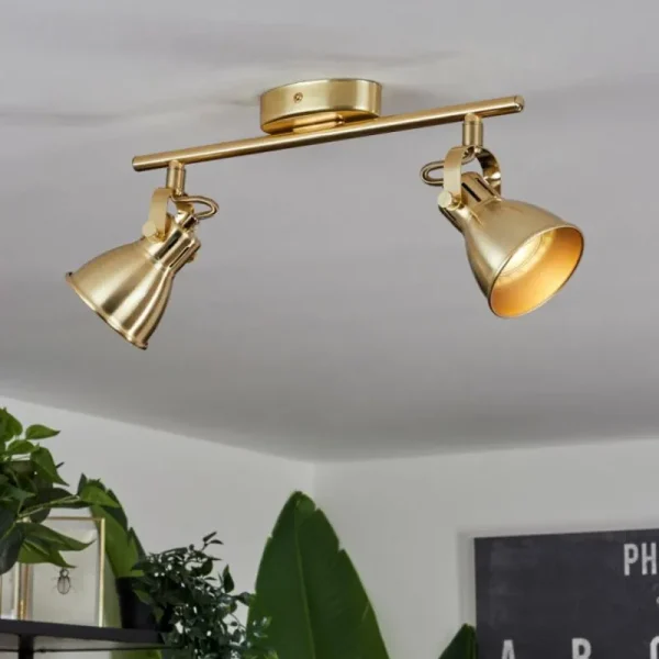 hofstein Plafonnier Salinas Laiton, 2 lumières* Lampes Modernes