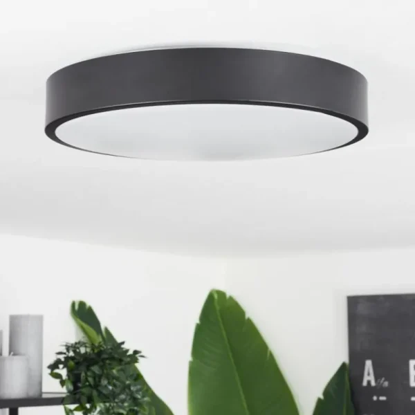 hofstein Plafonnier Samaira LED Noir, 1 lumière* Lampes Modernes